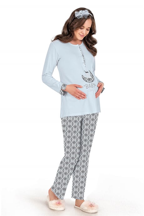 POSTPRESENT PREGNANCY LONG SLEEVE PAJAMA SET FLZ 24-15