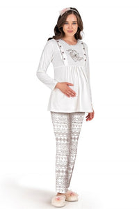 POSTPRISON PREGNANT LONG SLEEVE PAJAMA SET FLZ 24-23