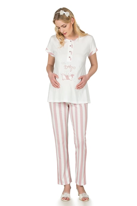 POSTPARTUM SHORT SLEEVE PAJAMA SET FLZ 24-361