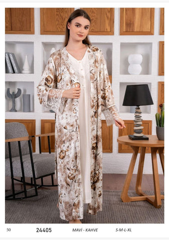 Women's cotton dress with a soft touch robe 24405
