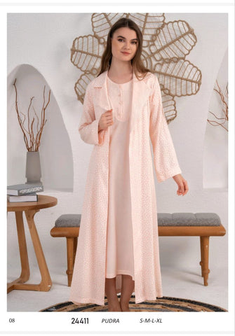 Women's cotton dress with a soft touch robe  24411