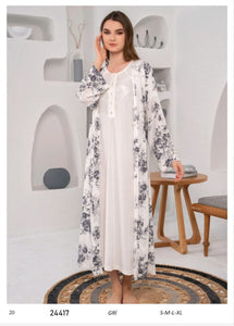 Women's cotton dress with a soft touch robe 24417