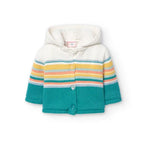 Boboli - Knitted quilted jacket with hood Dinos and Dots 119191