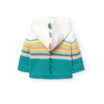 Boboli - Knitted quilted jacket with hood Dinos and Dots 119191