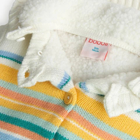 Boboli - Knitted quilted jacket with hood Dinos and Dots 119191