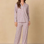 Holiday Floral Cotton Long Pajama Set 92679-026