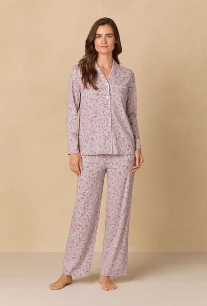 Holiday Floral Cotton Long Pajama Set 92679-026