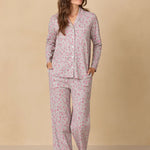 Holiday Floral Cotton Long Pajama Set 92679-026