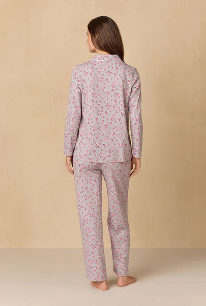 Holiday Floral Cotton Long Pajama Set 92679-026