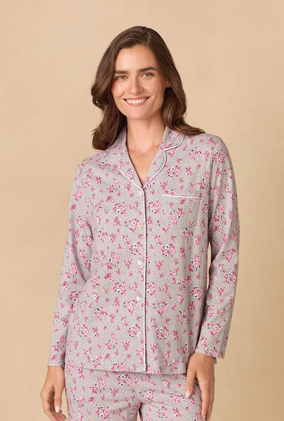 Holiday Floral Cotton Long Pajama Set 92679-026
