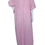 Light pure cotton half-sleeve dress with lace and front buttons 25-01-A-1