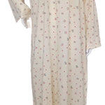 Long-sleeved dress in lightweight pure cotton with lace and front buttons 25-01-B-3