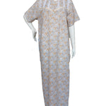 Women's half-sleeved cotton floral dress 25-04-A-3