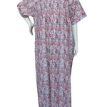 Heavyweight pure cotton half-sleeve dress with lace and 30cm zipper 25-08-A-3