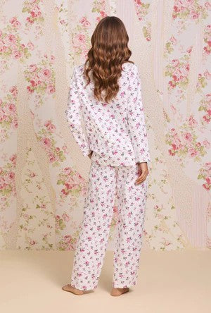 Winter Rosette Cotton Flannel Pajama 90109-138