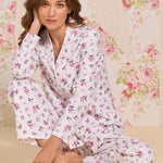 Winter Rosette Cotton Flannel Pajama 90109-138