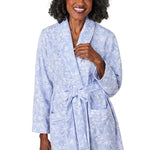 Pink & Blue Roses Wrap Robe 50029
