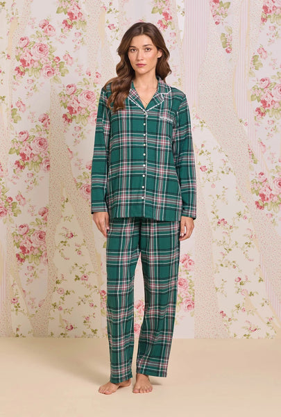 Evergreen Plaid Cotton Flannel Pajama 90109-324