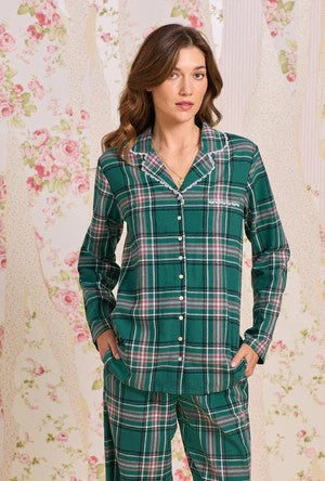 Evergreen Plaid Cotton Flannel Pajama 90109-324