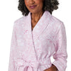 Pink & Blue Roses Wrap Robe 50029
