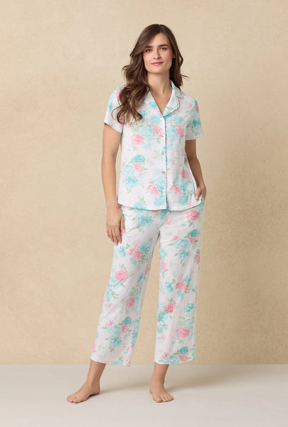 Precious Peony Cotton Capri Pajama Set 92673-168