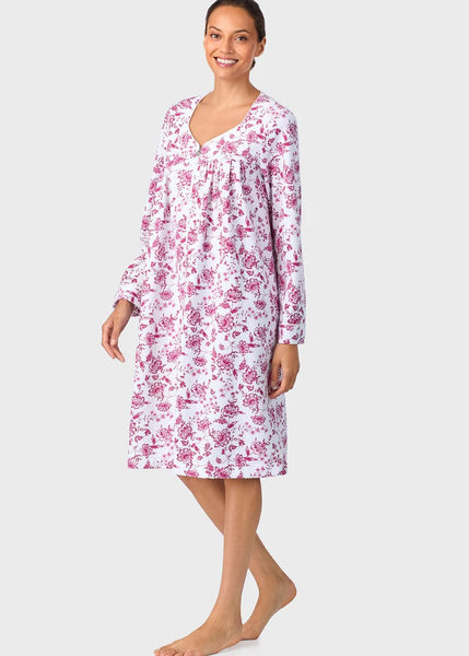 Crimson Floral Quilted Zip Duster 00037-642