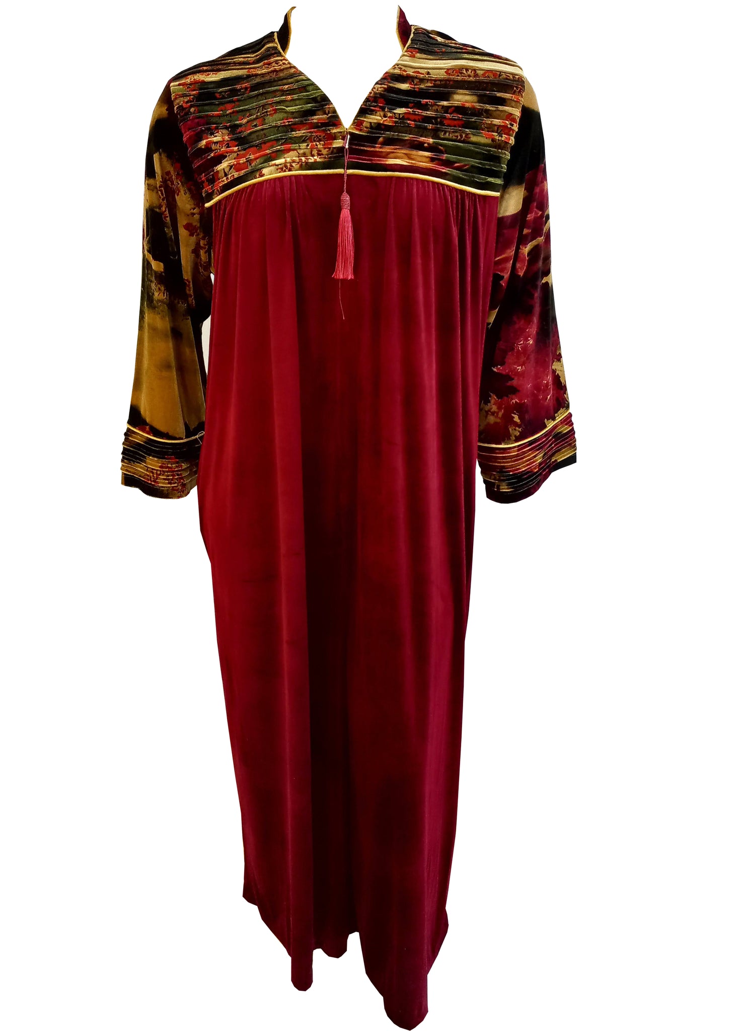 Women's velvet half-zipper dress with long sleeves 4527