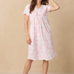 Coral Toile Waltz Cotton Knit Nightgown 62672-817