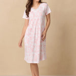 Coral Toile Waltz Cotton Knit Nightgown 62672-817