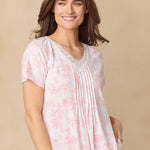 Coral Toile Waltz Cotton Knit Nightgown 62672-817