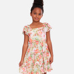 FAITH FLORAL TIERED DRESS 12280