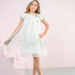Elegant floral pattern dress for girls 1508012