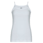 Women's White Strappy Ribbed 100% Cotton Undershirt  30190