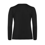 Women's Black Long Sleeve V Neck Thermal Underwear 30275/30306