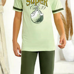 Turkish cotton children's pajamas 3048