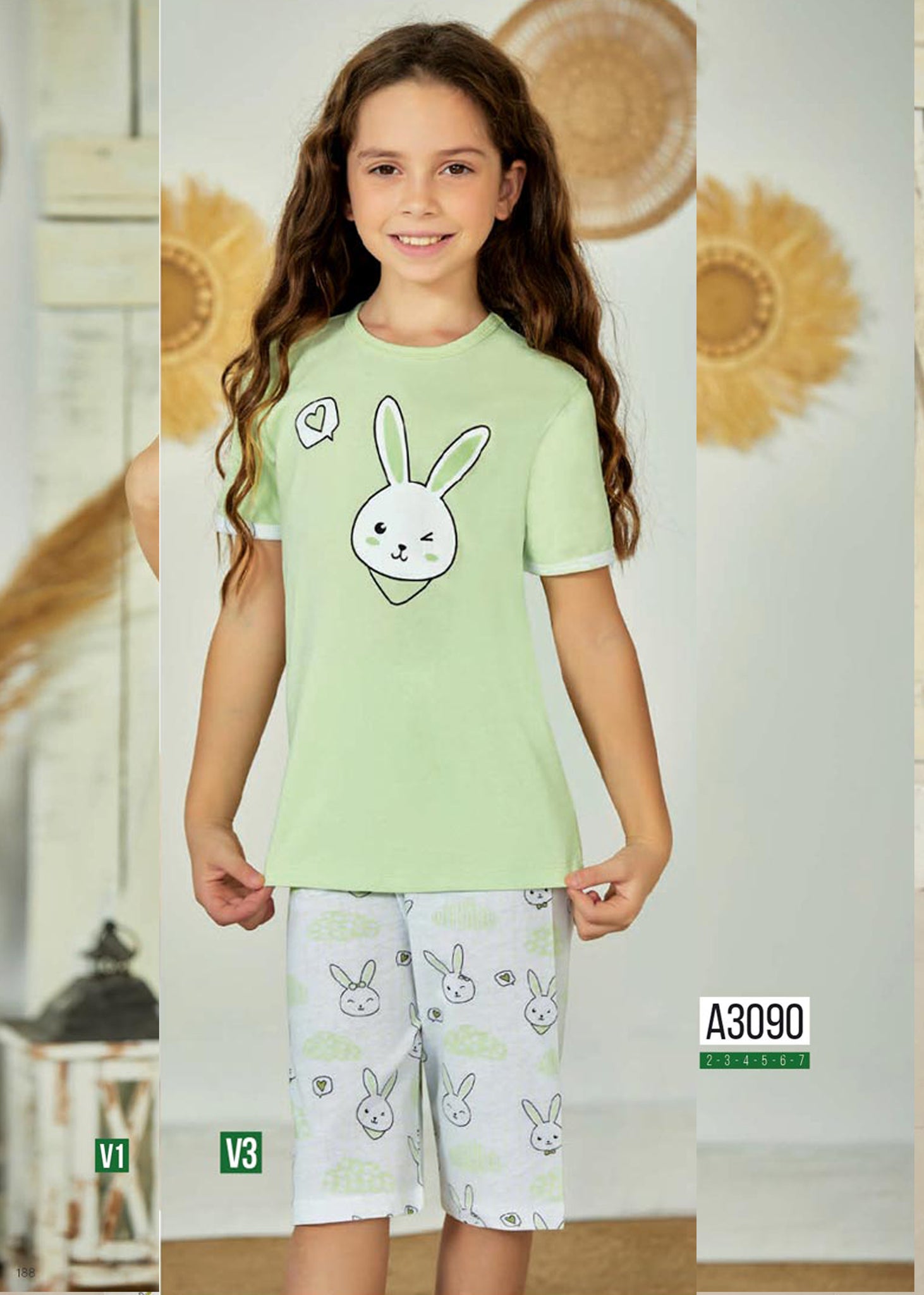 Turkish girls pajamas 3090