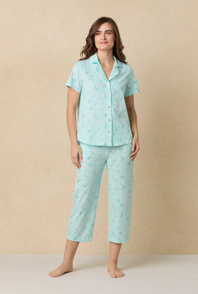 Lily Of The Valley Cotton Capri Pajama Set 92673-472