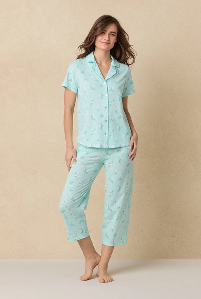 Lily Of The Valley Cotton Capri Pajama Set 92673-472