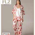 WOMEN'S SUMMER DRESSING GOWN THREE PIECE SET FLZ 31-127