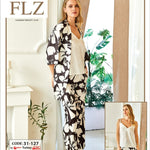 WOMEN'S SUMMER DRESSING GOWN THREE PIECE SET FLZ 31-127