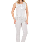 WOMEN'S SUMMER TRIPLE SUIT WITH LACE DETAILED DRESSING Gown FLZ 31-74