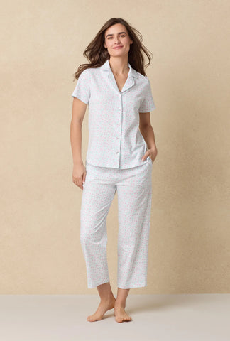 Viney Floral Cotton Capri Pajama Set 92673-110