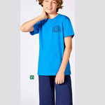Boys' Turkish cotton pajamas, blouse with shorts 3318