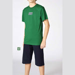 Boys' Turkish cotton pajamas, blouse with shorts 3324