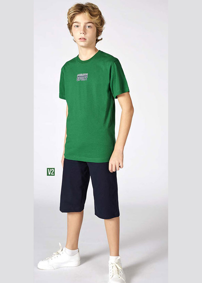Boys' Turkish cotton pajamas, blouse with shorts 3324