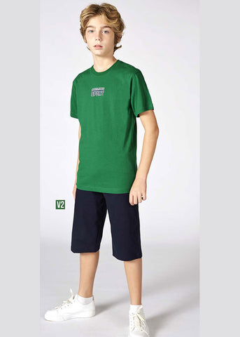 Boys' Turkish cotton pajamas, blouse with shorts 3324