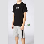 Boys' Turkish cotton pajamas, blouse with shorts 3327