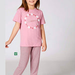 Turkish girls' pajamas, blouse with long pants 3338