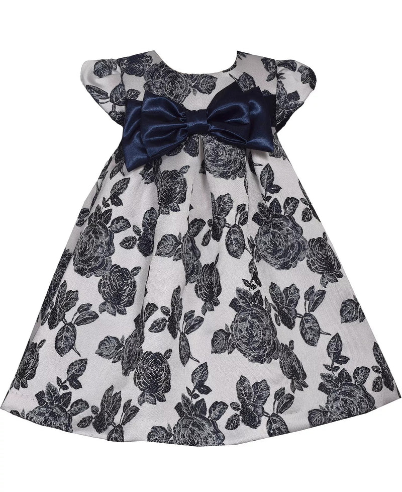 Baby Girls' Trapeze Oversized Bow Party Dress W2-14821