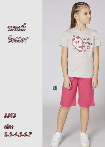 Much Peter Girls Cotton Pajamas 3363